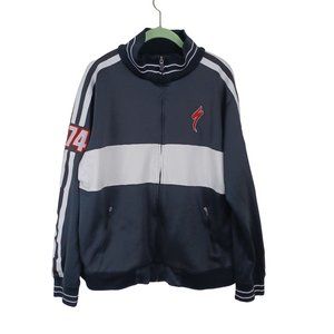 Specialized Mens Track Jacket XL California 74 Black White Cycling Racing